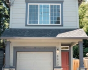 Skinny houses facade